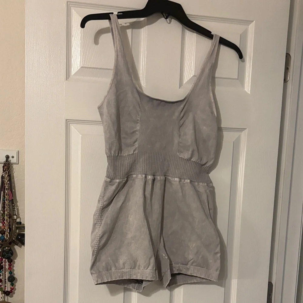 Free People Good Karma Runsie-Ice Gray-Size XL